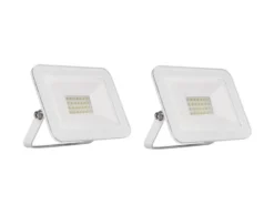 20 Watt LED Flutlichtstrahler 2er SET, 6500 Kelvin Tageslichtweiß, IP65