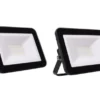30 Watt LED Flutlichtstrahler 2er SET, 6500 Kelvin Tageslichtweiß, IP65