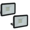 10 Watt LED Strahler ALU, 2er SET 5000 Kelvin Neutralweiß, IP65, 9x12cm
