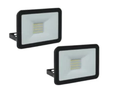 10 Watt LED Strahler ALU, 2er SET 5000 Kelvin Neutralweiß, IP65, 9x12cm