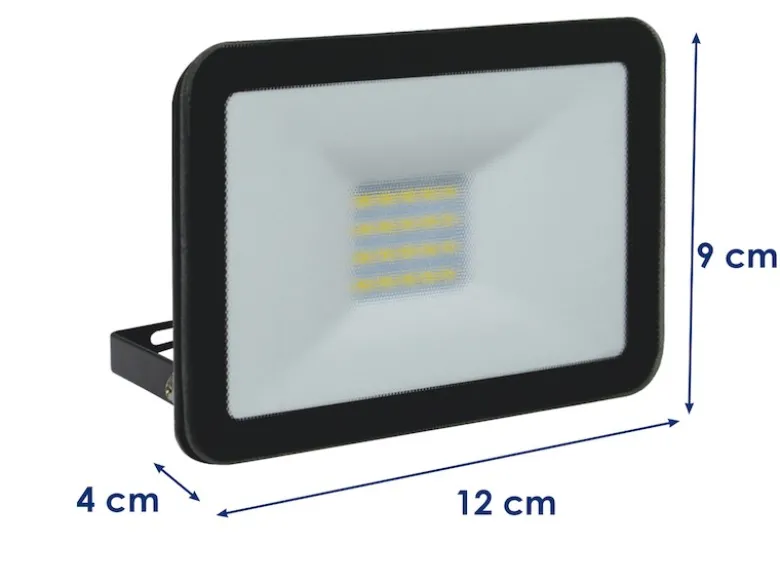 10 Watt LED Strahler ALU, 2er SET 5000 Kelvin Neutralweiß, IP65, 9x12cm