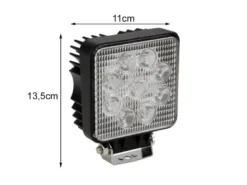 27 Watt LED Strahler ALU 2er SET, 4250 Kelvin Neutralweiß, IP67, 13,5x11cm