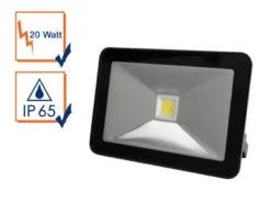 20 Watt LED Strahler ALU, 4000 Kelvin Neutralweiß, IP65, 13x18cm