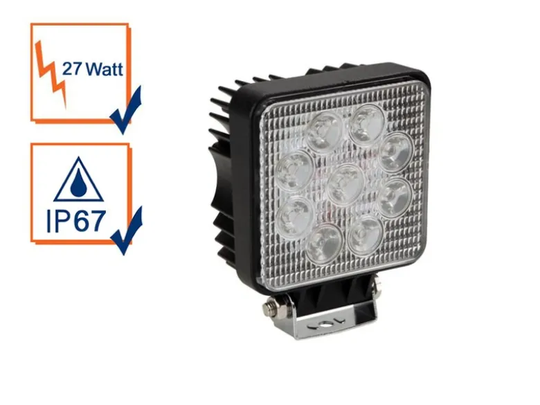 27 Watt LED Strahler ALU, 4250 Kelvin Neutralweiß, IP67, 13,5x11cm