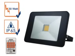 30 Watt LED Strahler Bewegungsmelder & Fernbedienung, 4000 Kelvin, IP65, 15x21cm