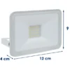10 Watt LED Strahler 2er SET, 5000 Kelvin Neutralweiß, IP65, 9x12cm