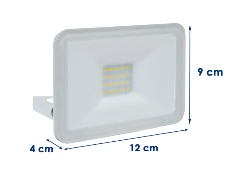10 Watt LED Strahler 2er SET, 5000 Kelvin Neutralweiß, IP65, 9x12cm