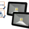 20 Watt LED Strahler 2er SET, 3000 Kelvin Warmweiß, IP65, 13x18cm