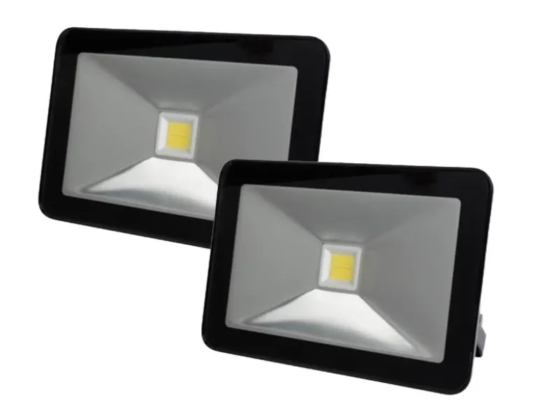 20 Watt LED Strahler 2er SET, 4000 Kelvin Neutralweiß, IP65, 13x18cm