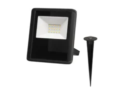 10 Watt LED Strahler SET Montagehalterung & Erdspieß, Neutralweiß, IP65, 11x13cm
