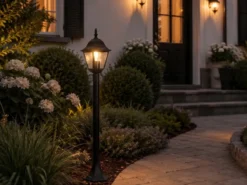 Wegeleuchte Aluminium Schwarz, Gartenlaterne mit E27 LED, Höhe 100cm