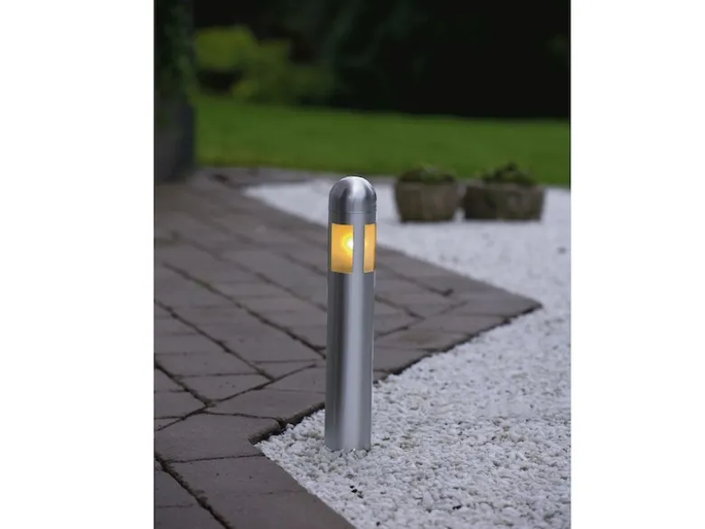 Wegeleuchte AMALFI 3er Set Edelstahl mit Erdspieß, 10m Anschlusskabel, 12V Trafo