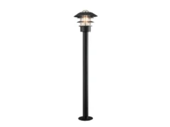 Wegeleuchte Außenlaterne MODENA aus Aluminium Schwarz, Höhe 98cm