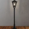Wegeleuchte BENU, E27, Aluminium schwarz, Höhe 128 cm