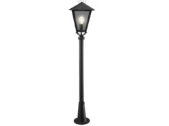 Wegeleuchte BENU, E27, Aluminium schwarz, Höhe 128 cm