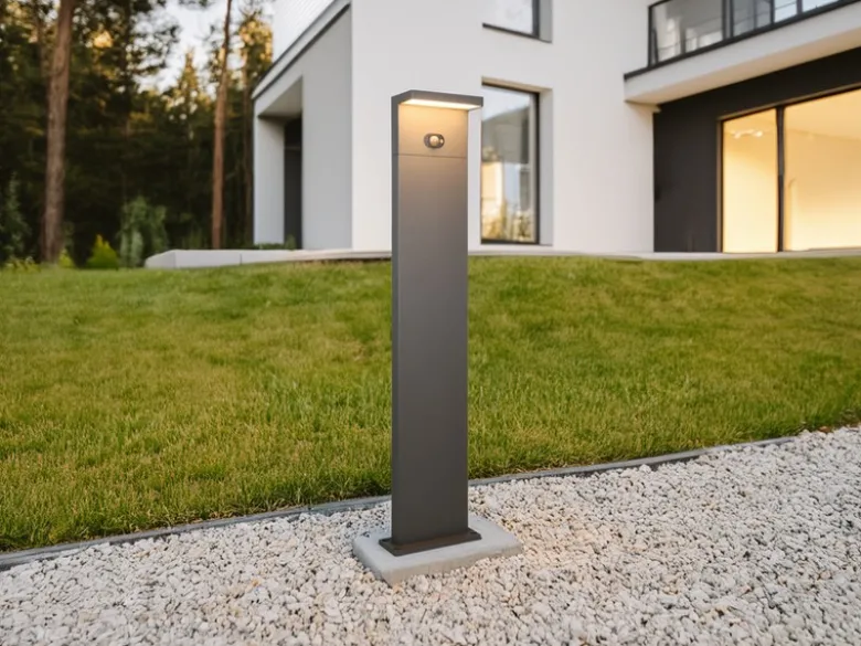 Wegeleuchte BLYDE mit Solar und Strom, Hybrid mit Bewegungsmelder Höhe 100cm