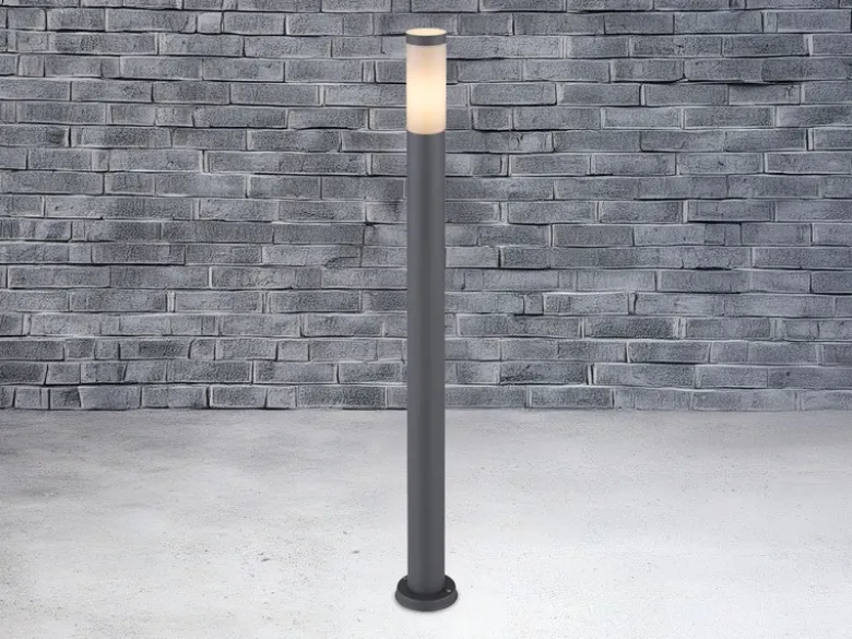 Wegeleuchte BOSTON aus Edelstahl in Anthrazit & Opal, Höhe 110cm
