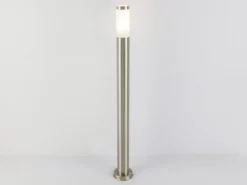 Wegeleuchte BOSTON aus Edelstahl in Silber, Höhe 110cm