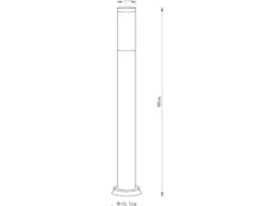Wegeleuchte BOSTON aus Edelstahl in Schwarz & Kupfer, Höhe 80cm