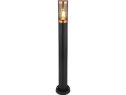 Wegeleuchte BOSTON aus Edelstahl in Schwarz & Kupfer, Höhe 80cm