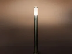 Wegeleuchte BOSTON aus Edelstahl Silber mit Bewegungsmelder, Höhe 110cm