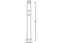 Wegeleuchte BOSTON mit Bewegungsmelder in Anthrazit & Opal, Höhe 80cm