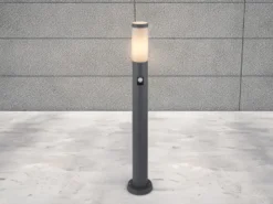 Wegeleuchte BOSTON mit Bewegungsmelder in Anthrazit & Opal, Höhe 80cm