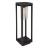 Wegeleuchte CANDELA Laterne aus Druckguss Aluminium in Schwarz, H: 50cm