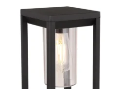 Wegeleuchte CANDELA Laterne aus Druckguss Aluminium in Schwarz, H: 50cm