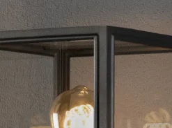Wegeleuchte CARPI in Laternenoptik, Stahl Schwarz Höhe 100cm