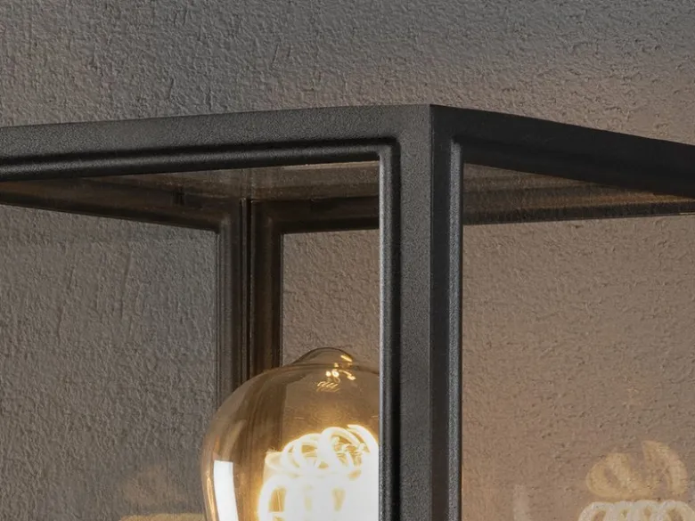 Wegeleuchte CARPI in Laternenoptik, Stahl Schwarz Höhe 100cm