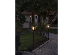 Wegeleuchte CARPI in Laternenoptik, Stahl Schwarz Höhe 100cm