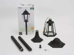 Wegeleuchte CLASSICO Gartenlaterne im Landhausstil, Schwarz, Höhe 125cm