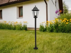 Wegeleuchte CLASSICO Gartenlaterne im Landhausstil, Schwarz, Höhe 125cm
