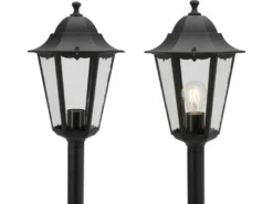 Wegeleuchte CLASSICO Gartenlaterne im Landhausstil, Schwarz, Höhe 125cm