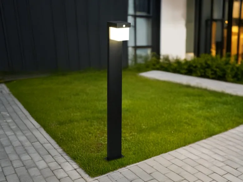 Wegeleuchte COLOMBO mit Solar und Strom, Hybrid mit Bewegungsmelder H: 100cm