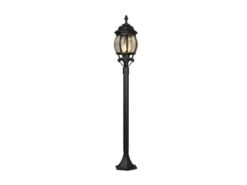 Wegeleuchte ELVO nostalgische Laterne, Aluminium Schwarz Höhe 100cm