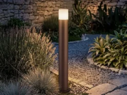 Wegeleuchte HOOSIC aus Aluminium in Rostoptik E27, Höhe 80cm