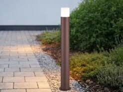 Wegeleuchte HOOSIC aus Aluminium in Rostoptik E27, Höhe 80cm