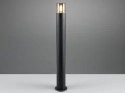 Wegeleuchte HOOSIC aus Aluminium in Schwarz & Rauchfarbig E27, Höhe 80cm
