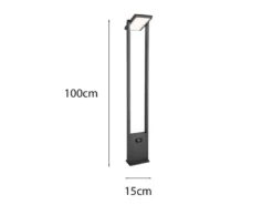Wegeleuchte MALAWI mit Solar und Strom, Hybrid mit Bewegungsmelder Höhe 101cm