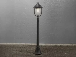 Wegeleuchte PARMA Gartenlaterne im Landhausstil, Schwarz Höhe 118cm