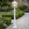 Wegeleuchte PARMA Gartenlaterne im Landhausstil, Weiß Höhe 118cm