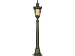 Wegeleuchte PHILADELPHIA Jugendstil mit Amberglas, Höhe 117cm