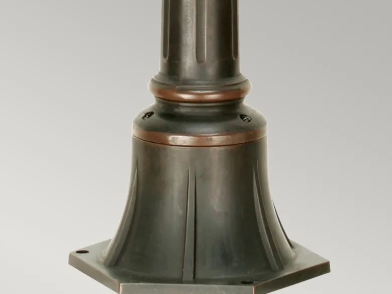 Wegeleuchte PHILADELPHIA Jugendstil mit Amberglas, Höhe 117cm