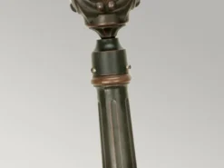 Wegeleuchte PHILADELPHIA Jugendstil mit Amberglas, Höhe 117cm