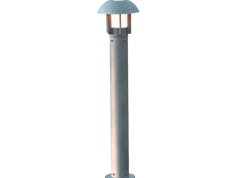 Wegeleuchte / Pollerleuchte HEIMDAL, Höhe 102 cm, Alu silber / Glas opal, E27