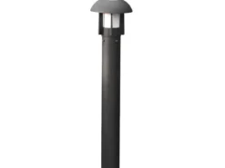 Wegeleuchte / Pollerleuchte HEIMDAL, Höhe 102 cm, Alu schwarz / Glas opal, E27