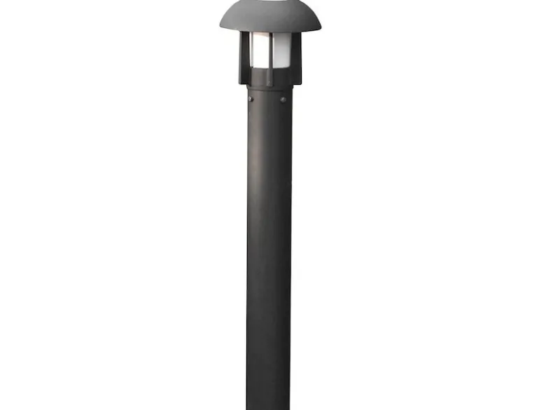 Wegeleuchte / Pollerleuchte HEIMDAL, Höhe 102 cm, Alu schwarz / Glas opal, E27