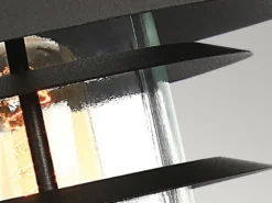 Wetterfeste Sockelleuchte HELSINGOR aus Edelstahl, Schwarz Höhe 30,5cm